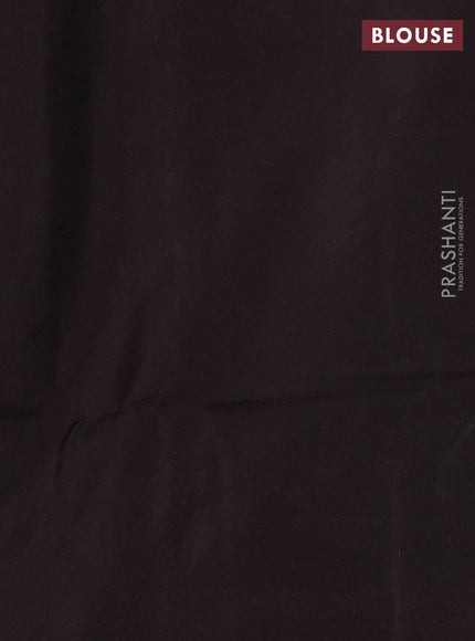 Kanchipuram soft silk saree teal green and coffee brown with allover zari woven buttas and zari woven border