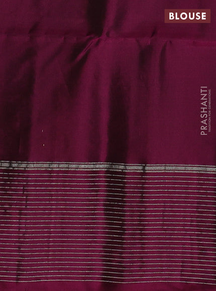 Kanchipuram soft silk saree rustic orange and magenta pink with allover zari woven buttas and zari woven border