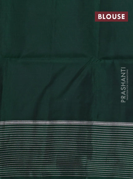 Kanchipuram soft silk saree rosy brown and bottle green with allover zari woven buttas and zari woven border