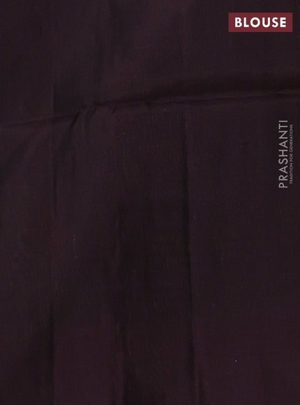 Kanchipuram soft silk saree deep maroon and deep wine with allover silver zari weaves and zari woven border