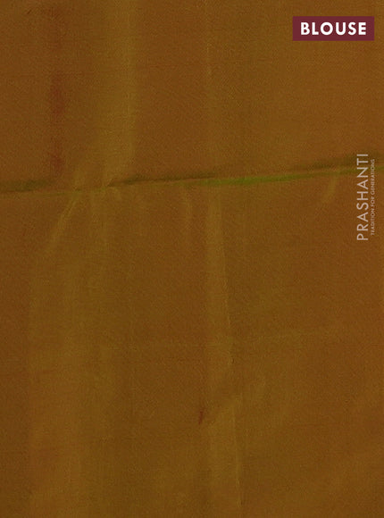 Kanchipuram soft silk saree pink and light green with allover zari woven buttas and long zari woven border