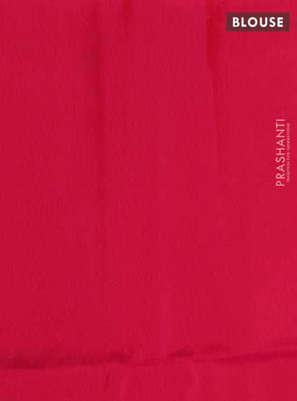Kanchipuram soft silk saree red and pink with allover zari woven buttas and long zari woven border
