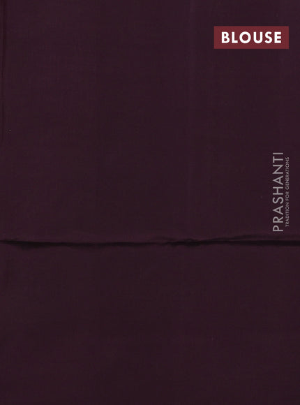 Kanchipuram soft silk saree rosy brown and deep wine with allover zari woven buttas and long zari woven border