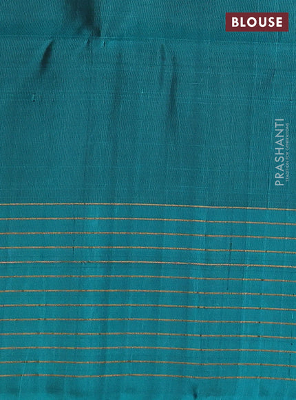 Kanchipuram soft silk saree navy blue and peacock blue with allover zari weaves & buttas and zari woven butta border