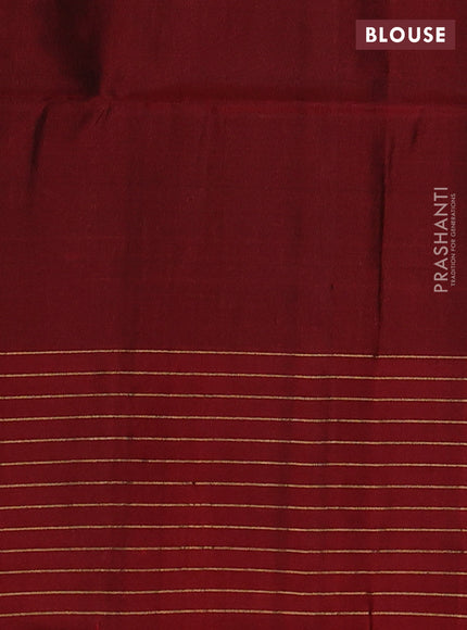 Kanchipuram soft silk saree coffee brown and maroon with allover zari weaves & buttas and zari woven butta border