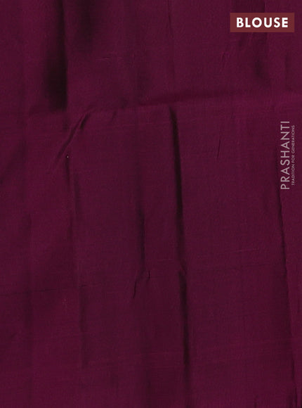 Kanchipuram soft silk saree peacock blue and magenta pink with allover checks & zari woven buttas and piping border