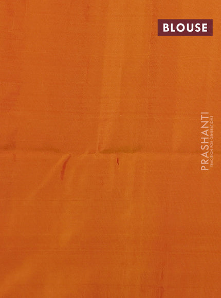 Kanchipuram soft silk saree red and yellow with allover zari woven buttas and zari woven border