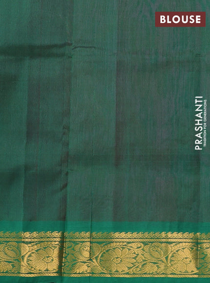 Silk cotton saree pink and green with zari woven buttas and zari woven border