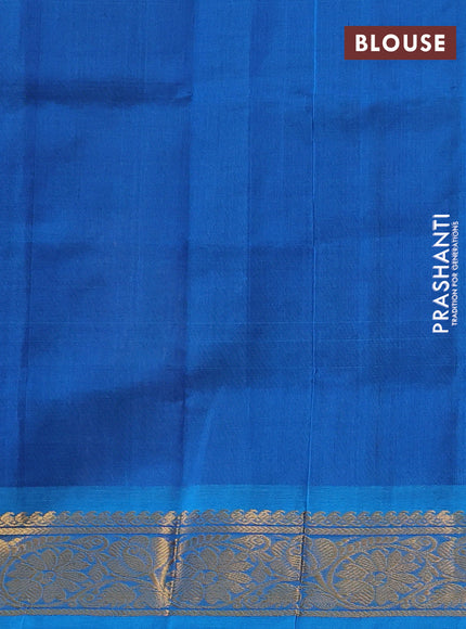 Silk cotton saree blue and cs blue with zari woven buttas and zari woven border