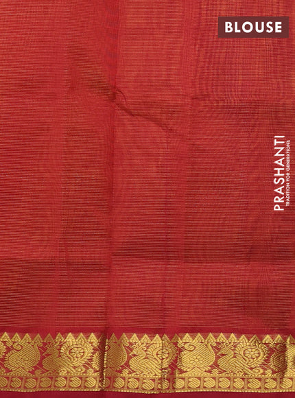 Silk cotton saree mango yellow and maroon with allover vairosi pattern and zari woven border