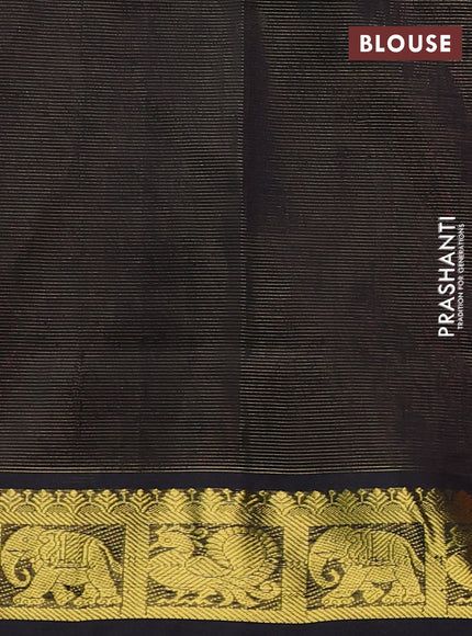 Silk cotton saree candy pink and black with allover vairosi pattern and zari woven border