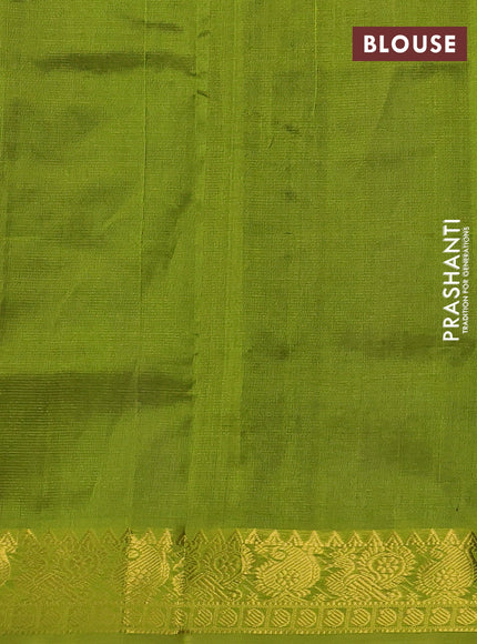 Silk cotton saree violet and light green with allover vairosi pattern and zari woven border