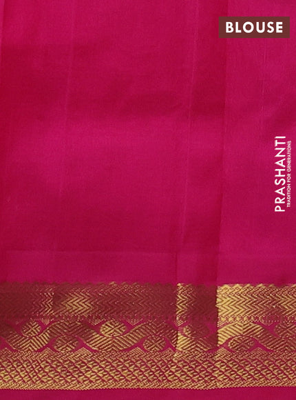 Silk cotton saree cream and pink with allover paalum pazhamum checks & zari buttas and zari woven border