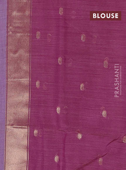 Jamdhani cotton saree lavender with allover thread woven buttas and jamdhani pallu