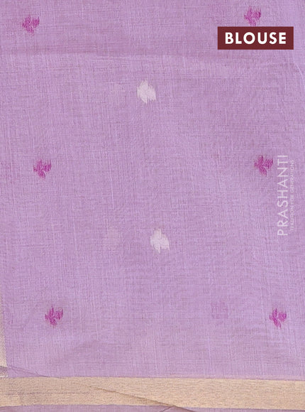 Jamdhani cotton saree lavender with allover thread woven buttas and jamdhani pallu