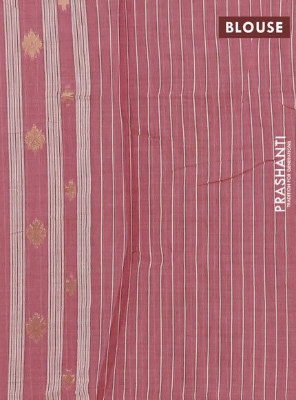 Jamdhani cotton saree pastel pink with allover thread & zari woven buttas and jamdhani pallu
