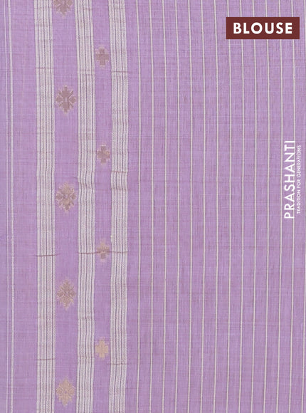 Jamdhani cotton saree lavender with allover thread & zari woven buttas and jamdhani pallu