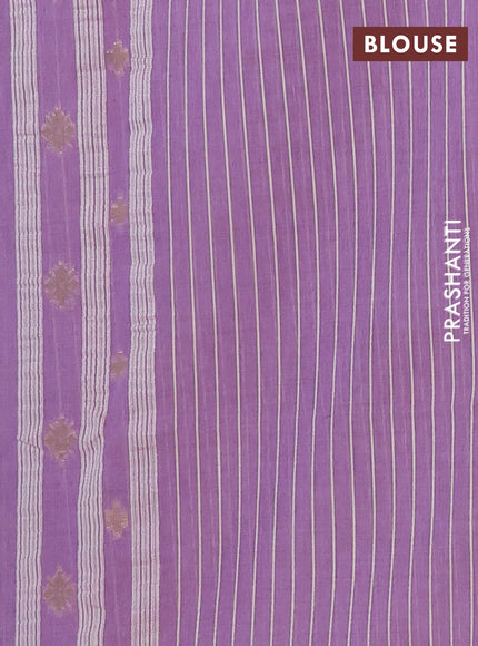 Jamdhani cotton saree lavender with allover thread & zari woven buttas and jamdhani pallu