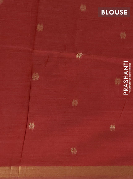 Jamdhani cotton saree cream and maroon with allover self emboss thread woven buttas and jamdhani pallu