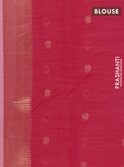 Jamdhani cotton saree peach pink and pink with allover thread & zari woven buttas and jamdhani pallu