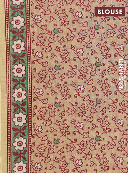 Jamdhani cotton saree pale yellow shade with allover thread woven buttas and jamdhani pallu