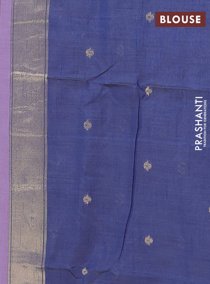 Jamdhani cotton saree lavender with allover thread woven buttas and jamdhani pallu