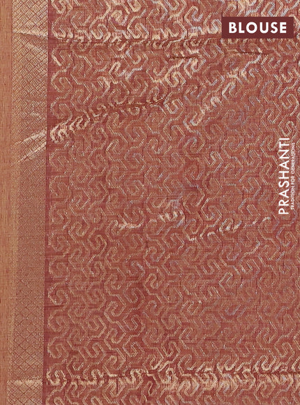 Jamdhani cotton saree pale yellow and maroon with allover thread woven buttas and jamdhani pallu