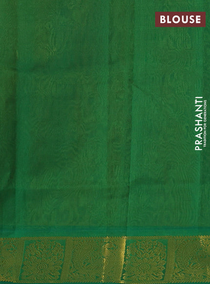 Silk cotton saree dual shade of lime yellow and green with allover self emboss jacquard and zari woven border