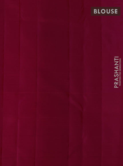 Pure kanchipurams silk saree pink with zari woven buttas and temple design zari woven border