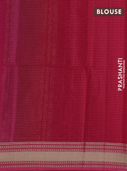 Maheswari silk cotton saree purple and red pink with allover stripe pattern and thread woven border