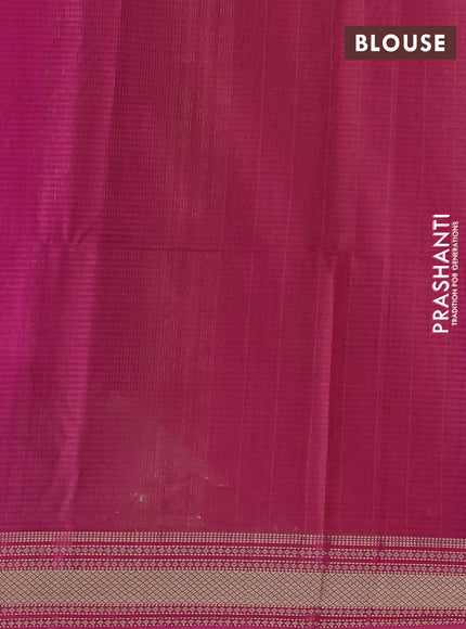 Maheswari silk cotton saree purple and pink with allover stripe pattern and thread woven border