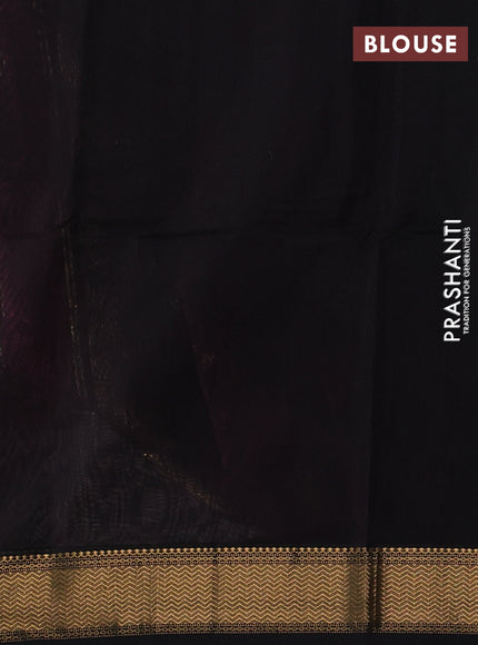 Maheswari silk cotton saree wine shade with zari woven geometric buttas and zari woven border