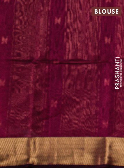 Maheswari silk cotton saree magenta pink with zari woven buttas and zari woven border