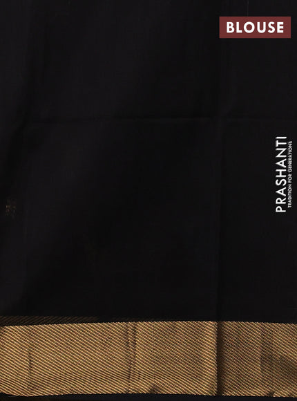 Maheswari silk cotton saree black with zari woven buttas and zari woven border