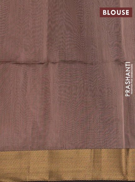 Maheswari silk cotton saree rosy brown with zari woven buttas and zari woven border