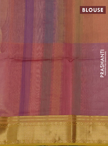 Maheswari silk cotton saree multi colour and lime yellow with plain body and zari woven border