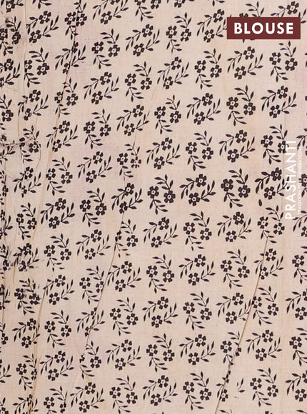 Kalamkari cotton saree peacock green and black with allover prints and printed border