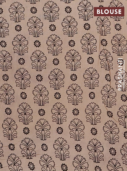 Kalamkari cotton saree wine and black with allover prints and pichwai printed border