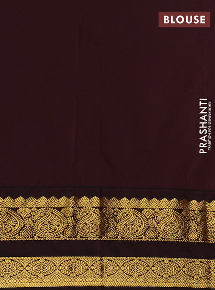Semi kanchipuram silk saree lime green and deep maroon with allover zari weaves & buttas and rettapet zari woven border