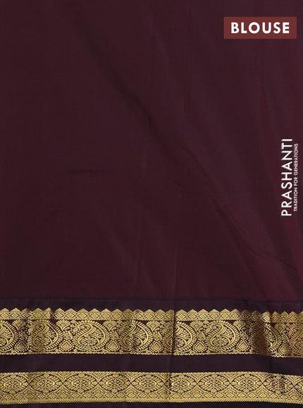 Semi kanchipuram silk saree lime green and deep maroon with allover zari weaves & buttas and rettapet zari woven border