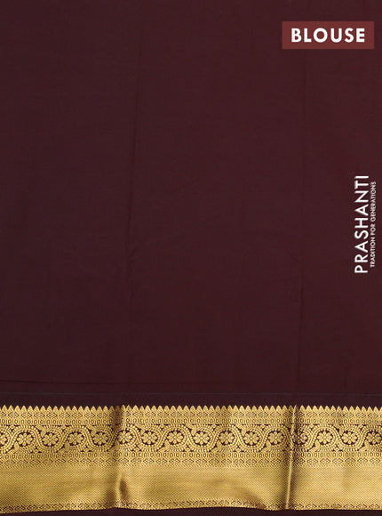 Semi kanchipuram silk saree light green and deep maroon with allover zari woven buttas and zari woven border