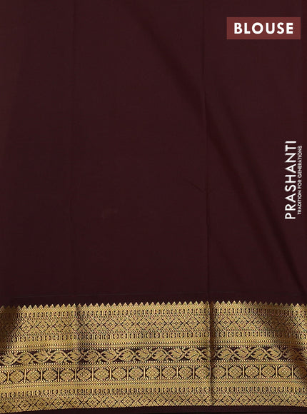 Semi kanchipuram silk saree mild pista green and deep maroon with allover zari weaves & buttas and zari woven border