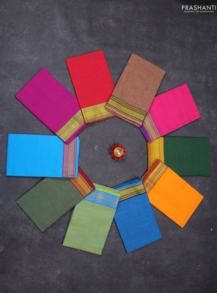 Chettinad cotton blouse bits multi colour and pack of 10