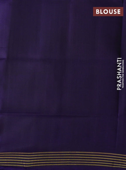 Rajkot patola silk saree purple and dark blue with allover ikat weaves and ikat woven border