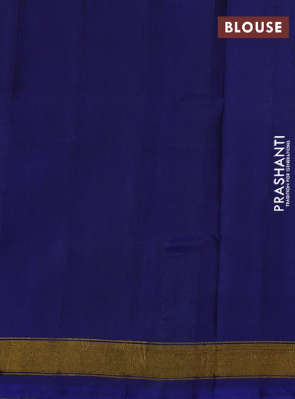Rajkot patola silk saree blue with allover ikat butta weaves and zari woven border