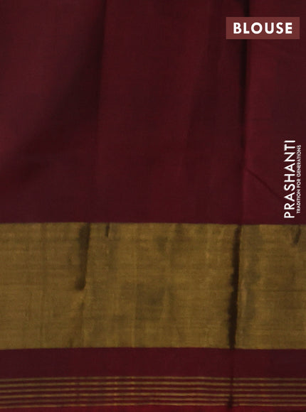 Rajkot patola silk saree blue and deep maroon with allover ikat weaves and ikat woven zari border