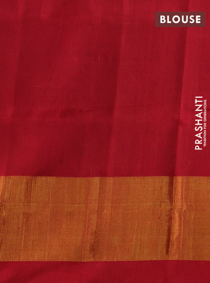Rajkot patola silk saree blue and maroon with allover ikat weaves and zari woven ikat border