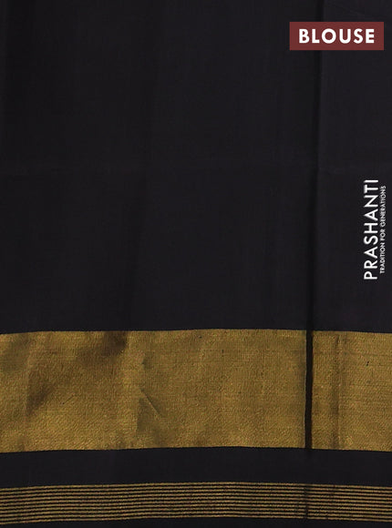Rajkot patola silk saree black with ikat woven buttas and ikat woven zari border