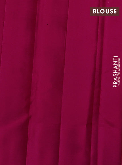 Pure kanchipuram silk saree pink with allover zari woven brocade weaves and parrot design zari woven border