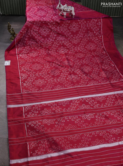 Pochampally silk saree pink shade with allover ikat weaves and simple border